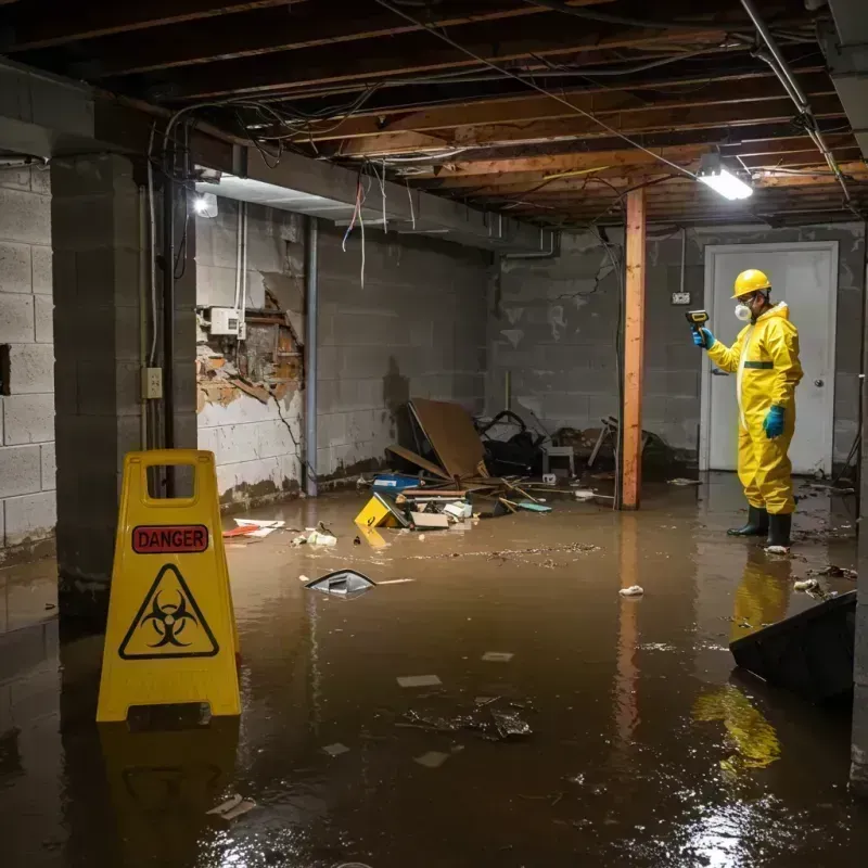 Flooded Basement Electrical Hazard in Spalding County, GA Property